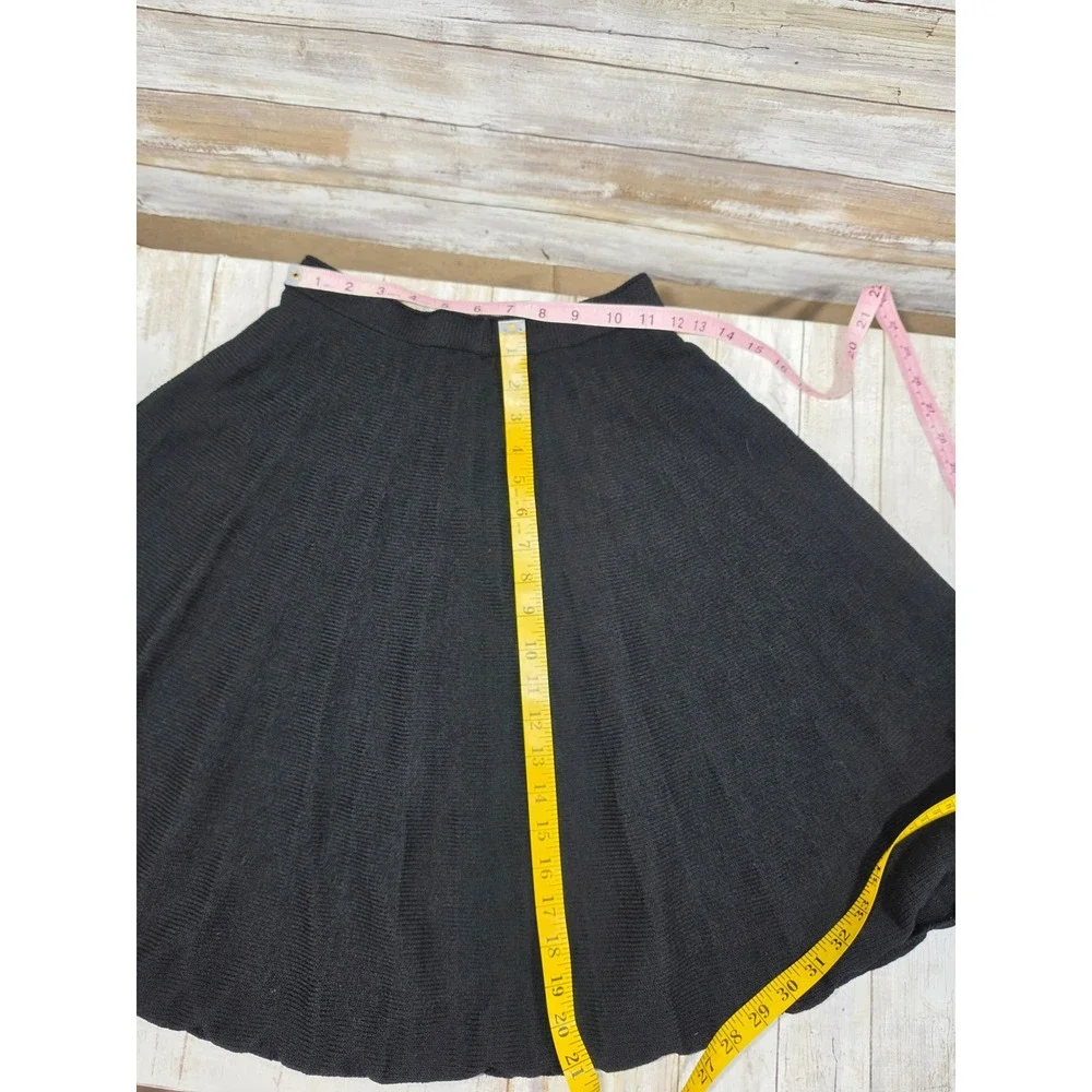 St John Saks Fifth Avenue Black Gold Trim Knit Skirt Suit Set Vintage Women S